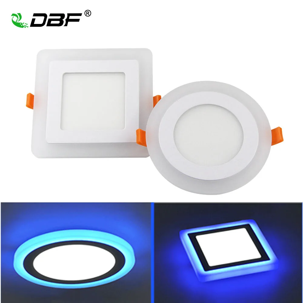 [Dbf] dimmable Панель светильник 6 Вт 9 16 3 модели led свет двойной Цвет белый + синий