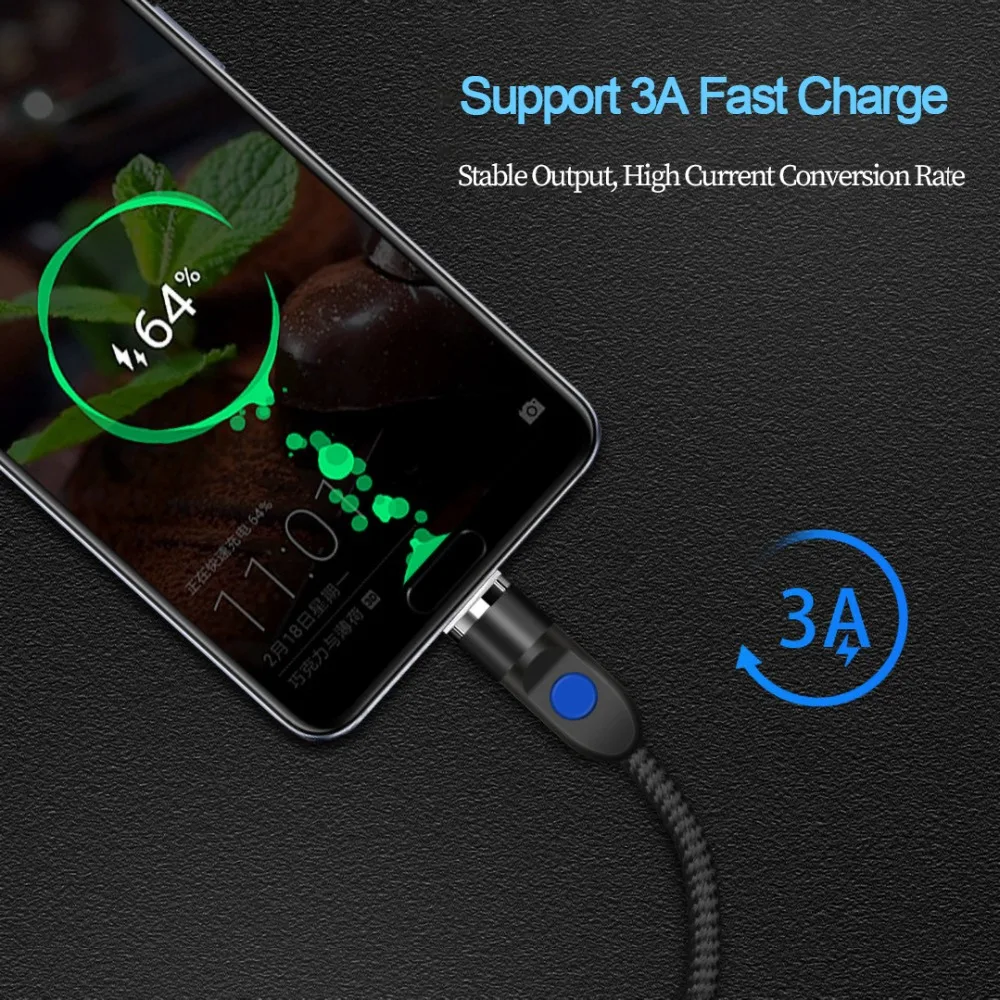 Магнитный Кабель зарядного устройства микро-usb type C 3A зарядный провод для iPhone x xr oneplus 6t samsung s9 Microusb шнур Кабели для мобильных телефонов