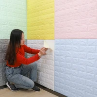 wallpaper self adhesive 3d wall stickers childrens room decoration creative brick pattern tv background wall waterproof tile