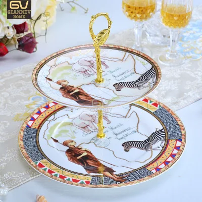 Двухслойные тарелки из конского костяного фарфора в Европейском стиле