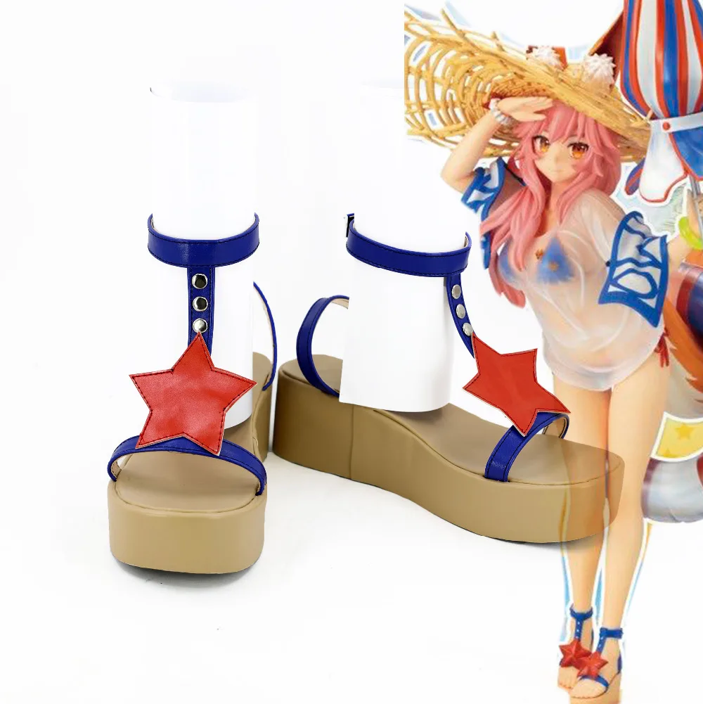 

Fate Tamamo no Mae Cosplay Shoes Boots for adult women men halloween carnival shoes