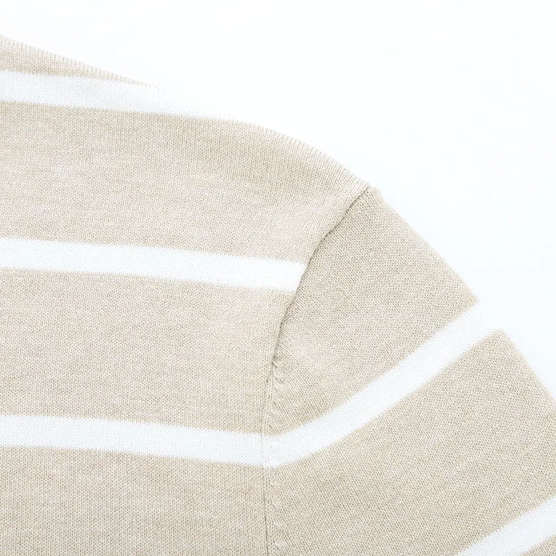 SEMIR мужской тонкий вязаный свитер полосатый пуловер с ребристым вырезом