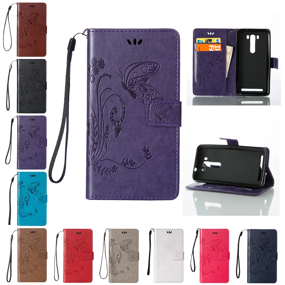 Чехол бабочка для ASUS Z00ED Zenfone 2 laser ZE500KL ZE500KG ZE ZE500 500 500KL 500KG KL KG 5 0 флип кейс телефона