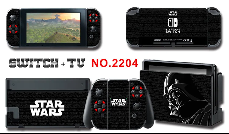 Для nintendo Switch Pain sticker консоль Dock Joy Con полное покрытие цветной бумажной кожи Закаленное стекло протектор экрана от 2000-2305