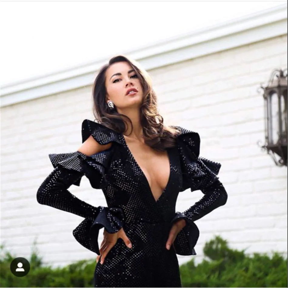 Женское вечернее платье без рукавов CIEMIILI Белое Облегающее Платье с v образным