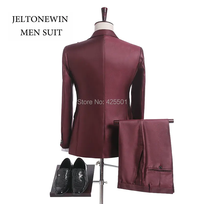 Новейшее пальто брюки дизайн 2020 новый бренд блестящие бордовые мужские