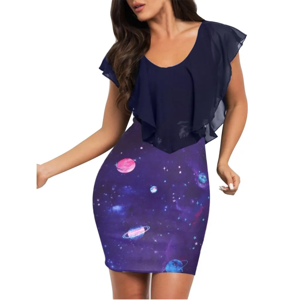 Женское облегающее Короткое мини платье без рукавов JAYCOSIN для вечеринки модель 605