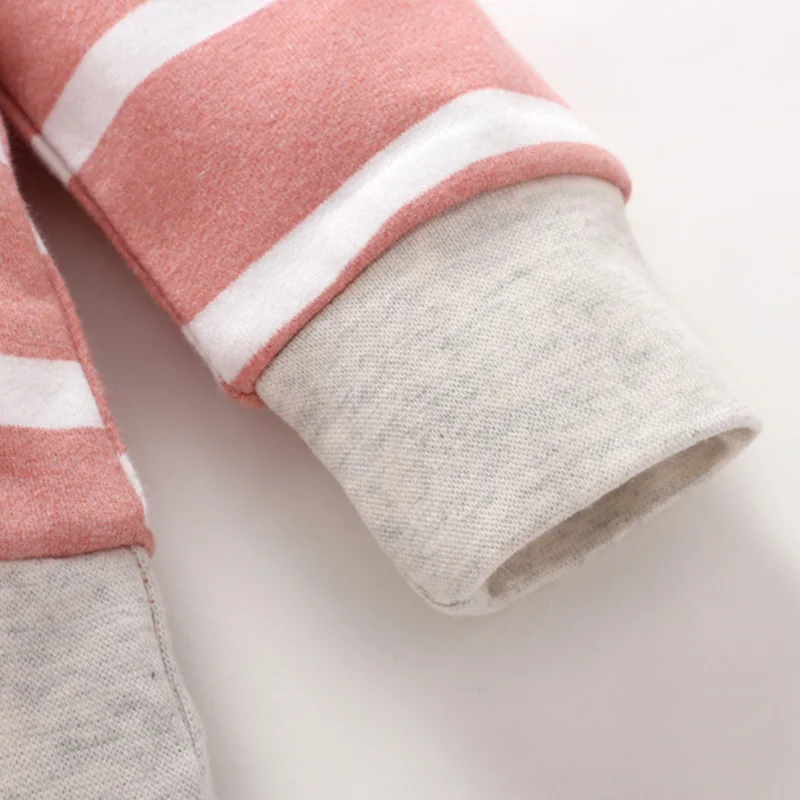 Одежда для новорожденных мальчиков полосатые толстовки Топы + штаны комплект