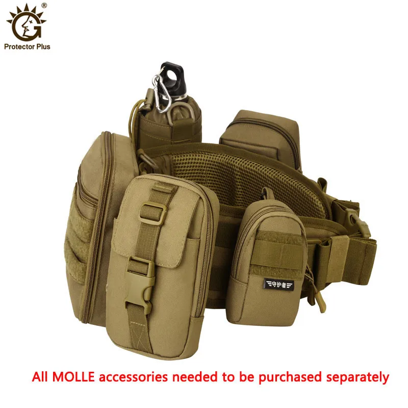 Molle System Tactical Girdle Waist Bag Military Equipment Belt Bag Men Small Army Bag Holder Outdoor Running Pouch Bag