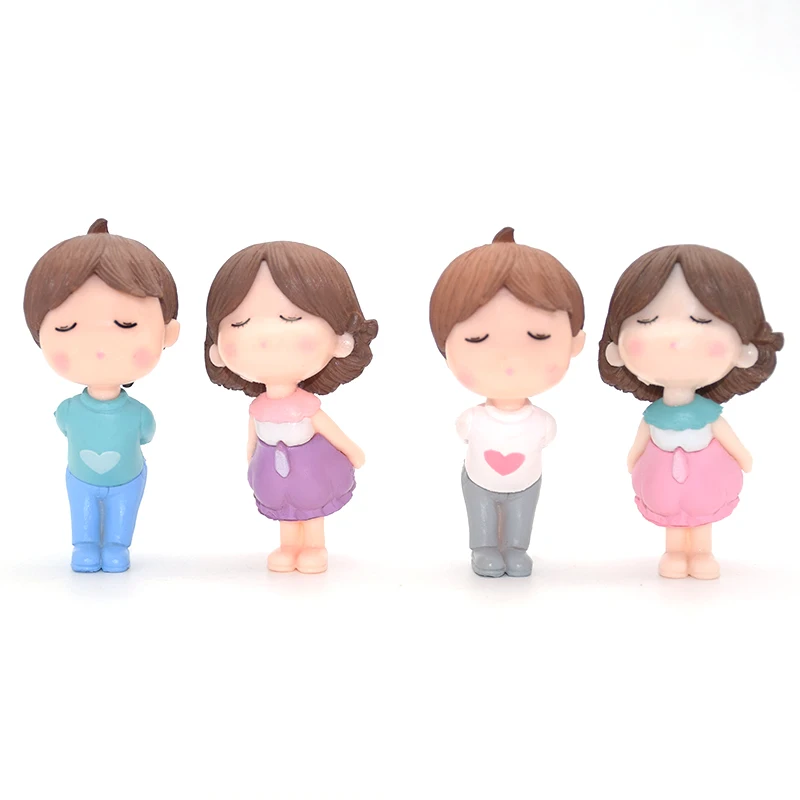 2 шт. фигурки влюбленных сказочные украшения для сада домашний декор миниатюрная