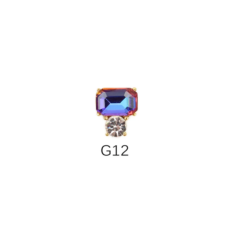 G12 /20/50 шт 3d-украшения для ногтей металлическая круглая форма металлические стразы украшения для ногтей Стразы для маникюра Декор - Цвет: G12