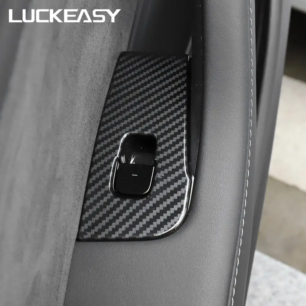 LUCKEASY для Tesla модель 3- Автомобильный Дверной замок декоративные/окна кнопки изменение ABS патч 14 шт./компл