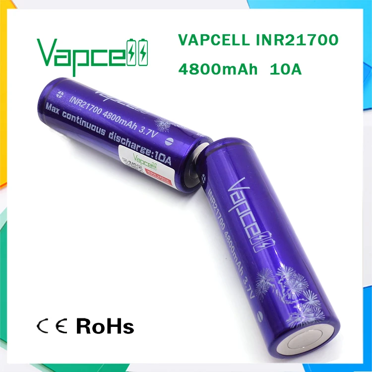 Аккумулятор VAPCELL INR21700 4800 мАч INR 21700 литиевая батарея аккумулятор 10 А