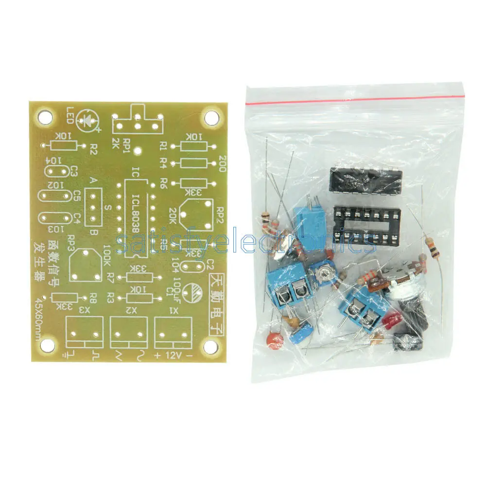 ICL8038 модуль монолитного генератора сигналов комплект DIY синусоидальный