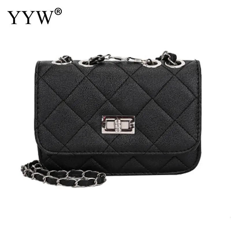 black YYW известные кожаные сумки-мессенджеры роскошные сумки на плечо стеганые дизайнерские сумки женские розовые винтажные сумки через плечо - Цвет: black