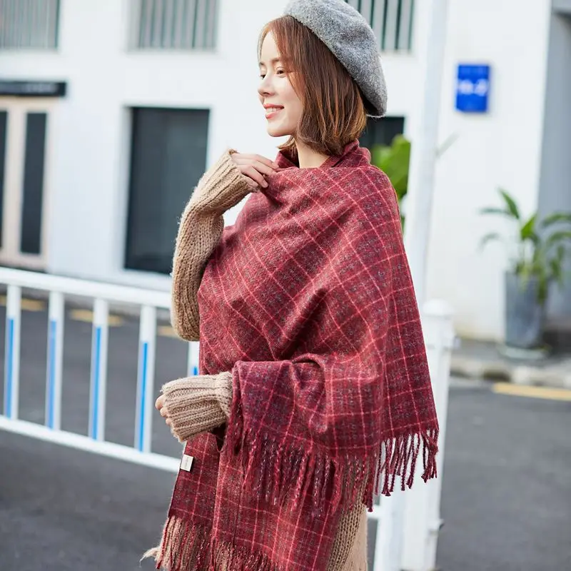

Cotton Scarf Woman Shawls And Scarves Wrap Cotton Wrinkle Lady Shawls Plaid Scarf