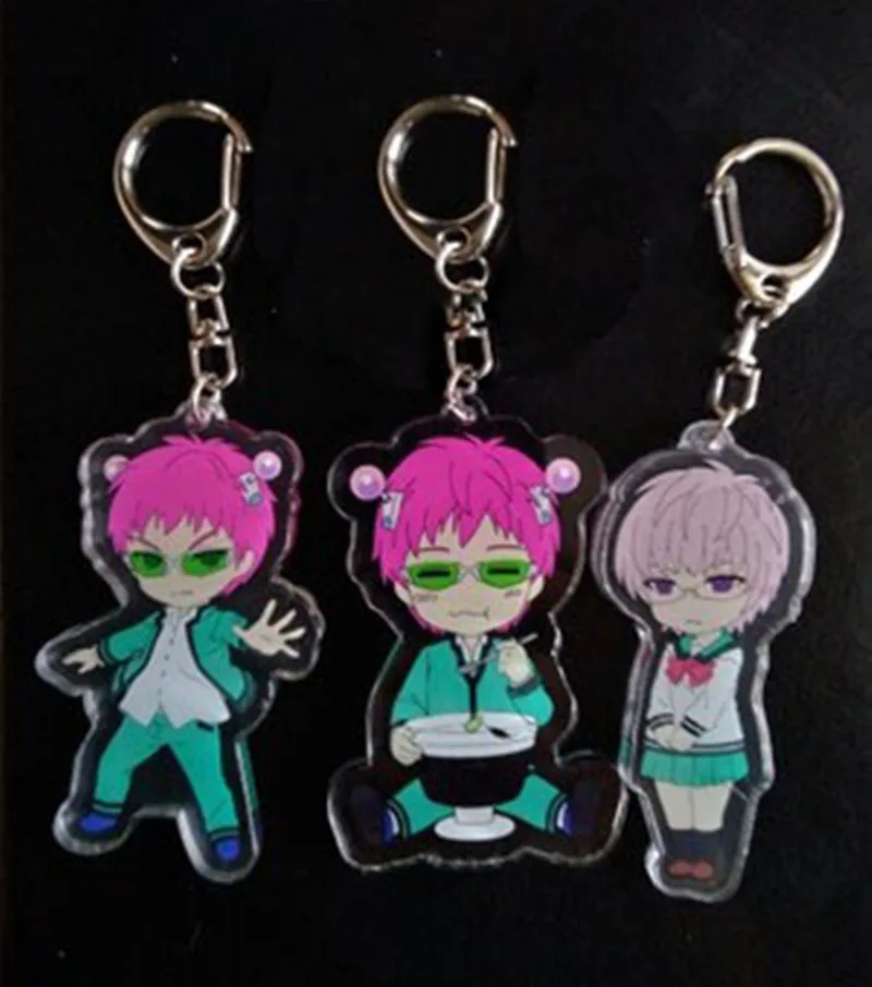 Аниме мультфильм Saiki Kusuo no Nan Kaitou Syun акриловый брелок для ключей подарок Хэллоуина