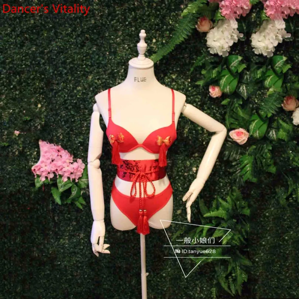 Одежда для сцены в китайском стиле на середину осень сексуальное женское белье DJ