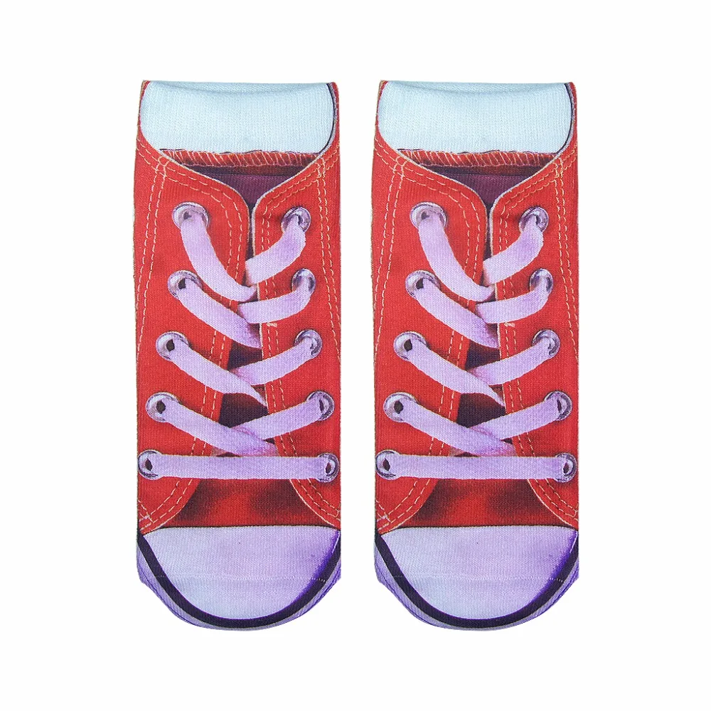 Носки с 3D принтом новые милые женские носки унисекс низким вырезом хлопковые