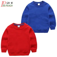 de peach spring baby girls boys sweatshirts kids o neck cotton pullover shirts children casual loose bottoming tops clothes