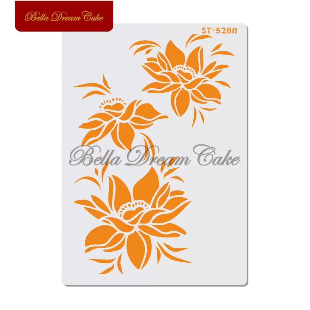 

Sunflower Shape Cake Stencil Cake Tool Layering Plastic Painting Stencils For DIY Scrapbooking Art Drawing Stencil Template