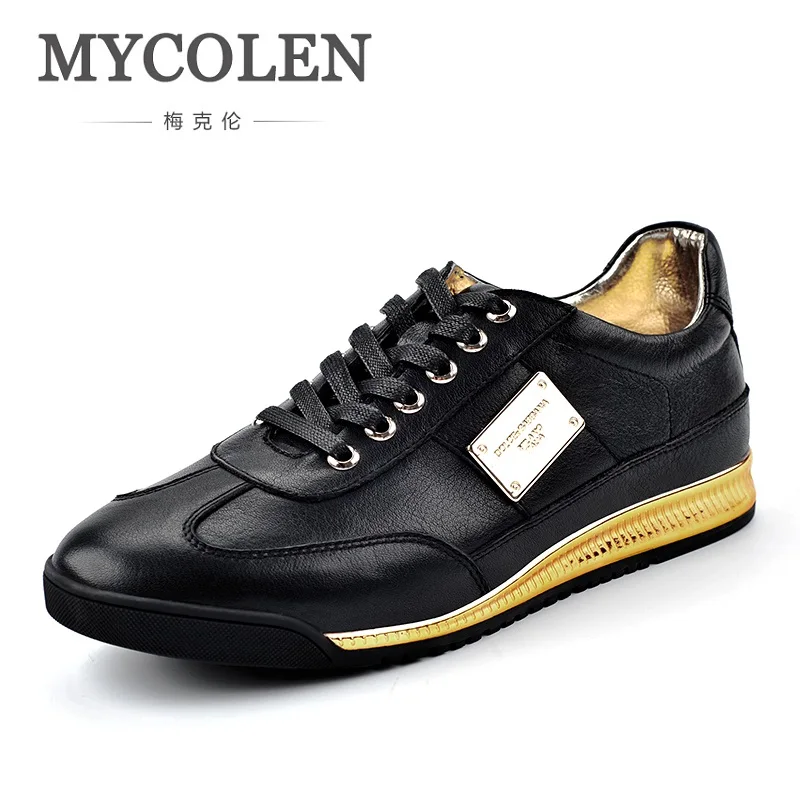 MYCOLEN/Лидер продаж года; мужская повседневная кожаная модная спортивная обувь; дышащая мужская обувь; Черная Высококачественная Роскошная Брендовая обувь