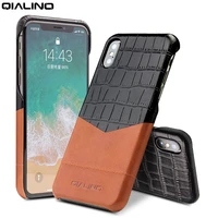 qialino unique design genuine leather ultrathin back cover for apple for iphonex crocodile skin phone case for iphone x 5 8 inch
