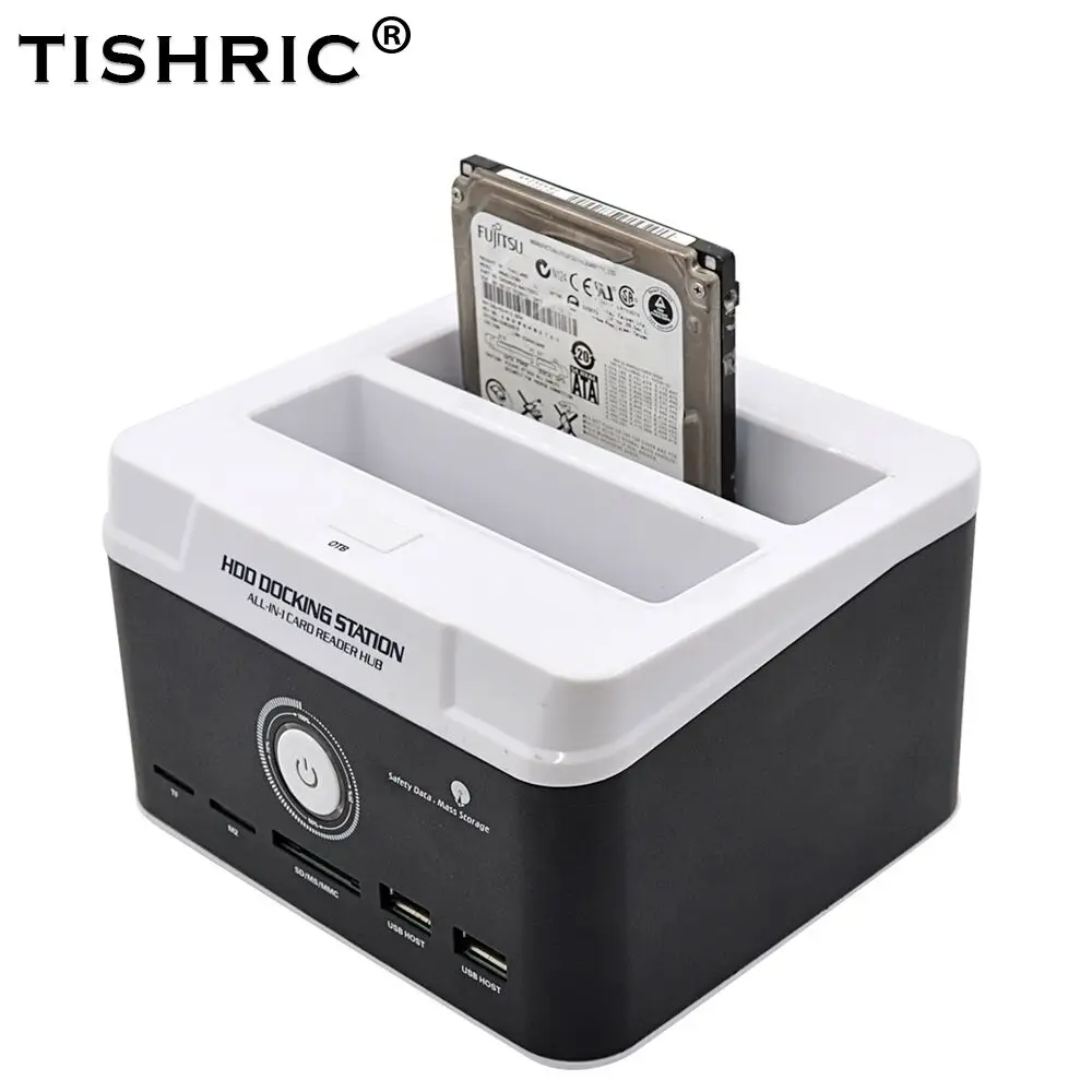 TISHRIC жесткий диск Hdd кардридер Внешний все в одном Hd док-станция USB двойной IDE коробка SATA 2,5 3,5 корпус Чехол