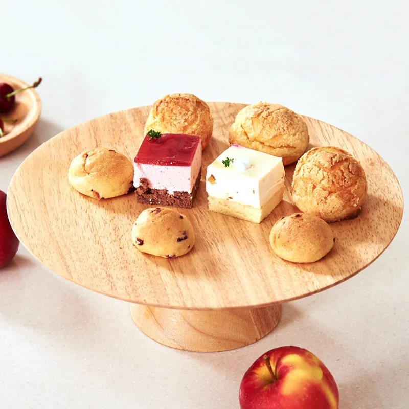 12 дюймов деревянная подставка для торта в японском стиле Сервировочные подносы