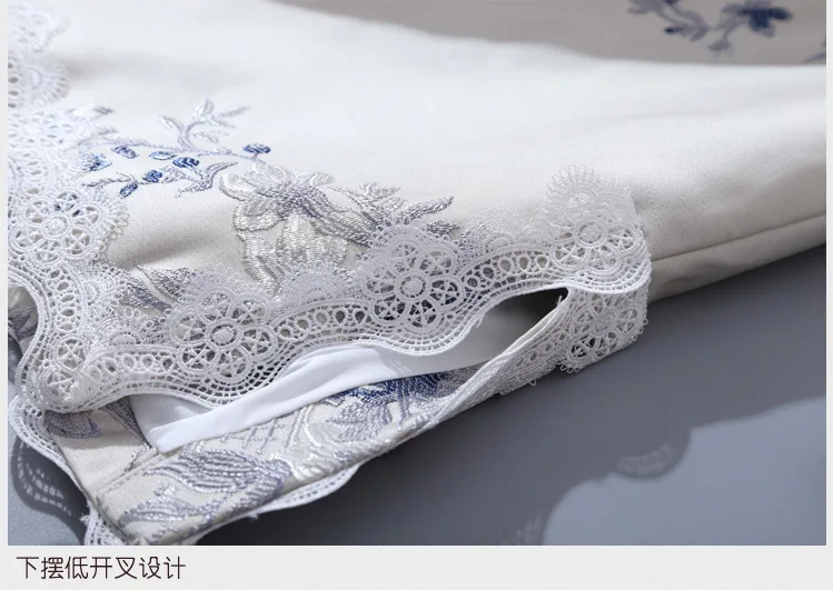 Улучшенный Cheongsam, китайский стиль, Ретро стиль, на пуговицах, свободный, кружевной, с вышивкой, повседневный Топ Cheongsam