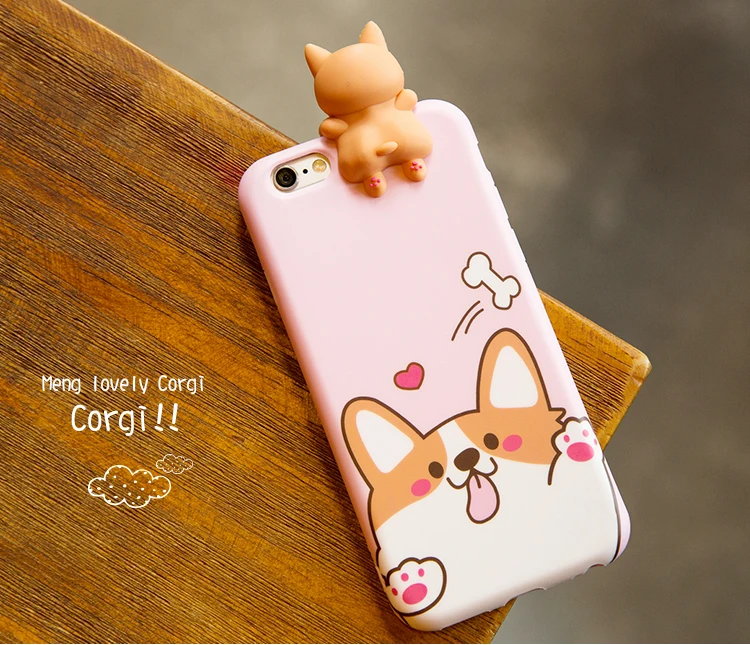 Для iphone 8 8Plus 3D Welsh Corgi dog чехол для телефона s+ пленка для экрана из закаленного стекла для iphone 6 6s 6plus 7 7plus милый чехол для собаки