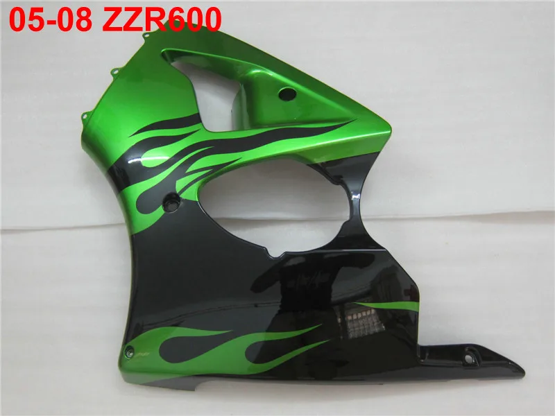 Литьевая форма обтекатель комплект для Kawasaki Ninja ZZR600 05 06 07 08 зелено черные