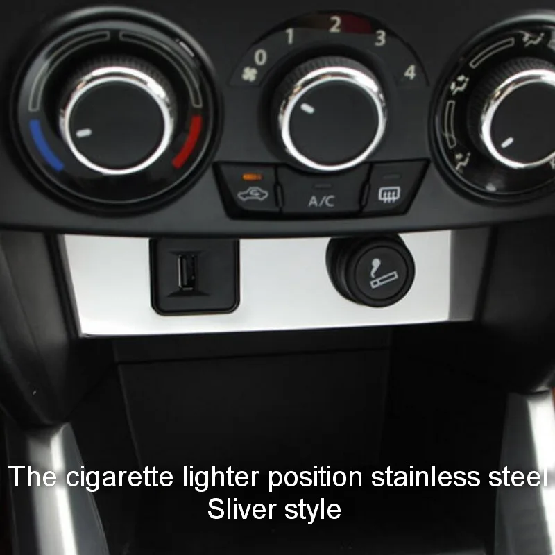 cigarette lighter sl Tonlinker наклейки для SUZUKI Vitara-18 автомобильный Стайлинг 1 шт. нержавеющая сталь центральная консоль интерьерные накладки наклейка - Название цвета: cigarette lighter sl