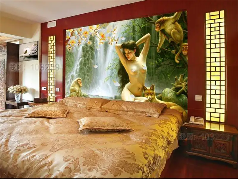 Пользовательские фото 3d обои номер Фреска нетканые Стикеры Джейд Орхидея