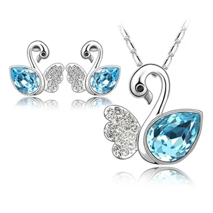 Новинка 2014 оптовая продажа модные ювелирные изделия Стразы кристалл лебедь