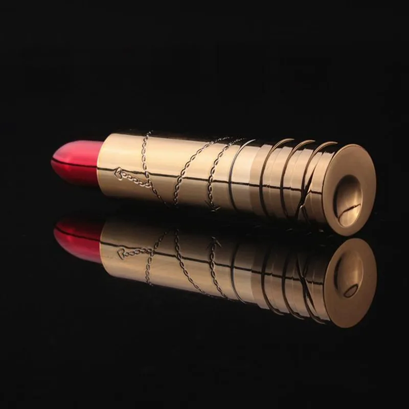 Креативная индивидуальная металлическая зажигалка для сигарет Дамская помада