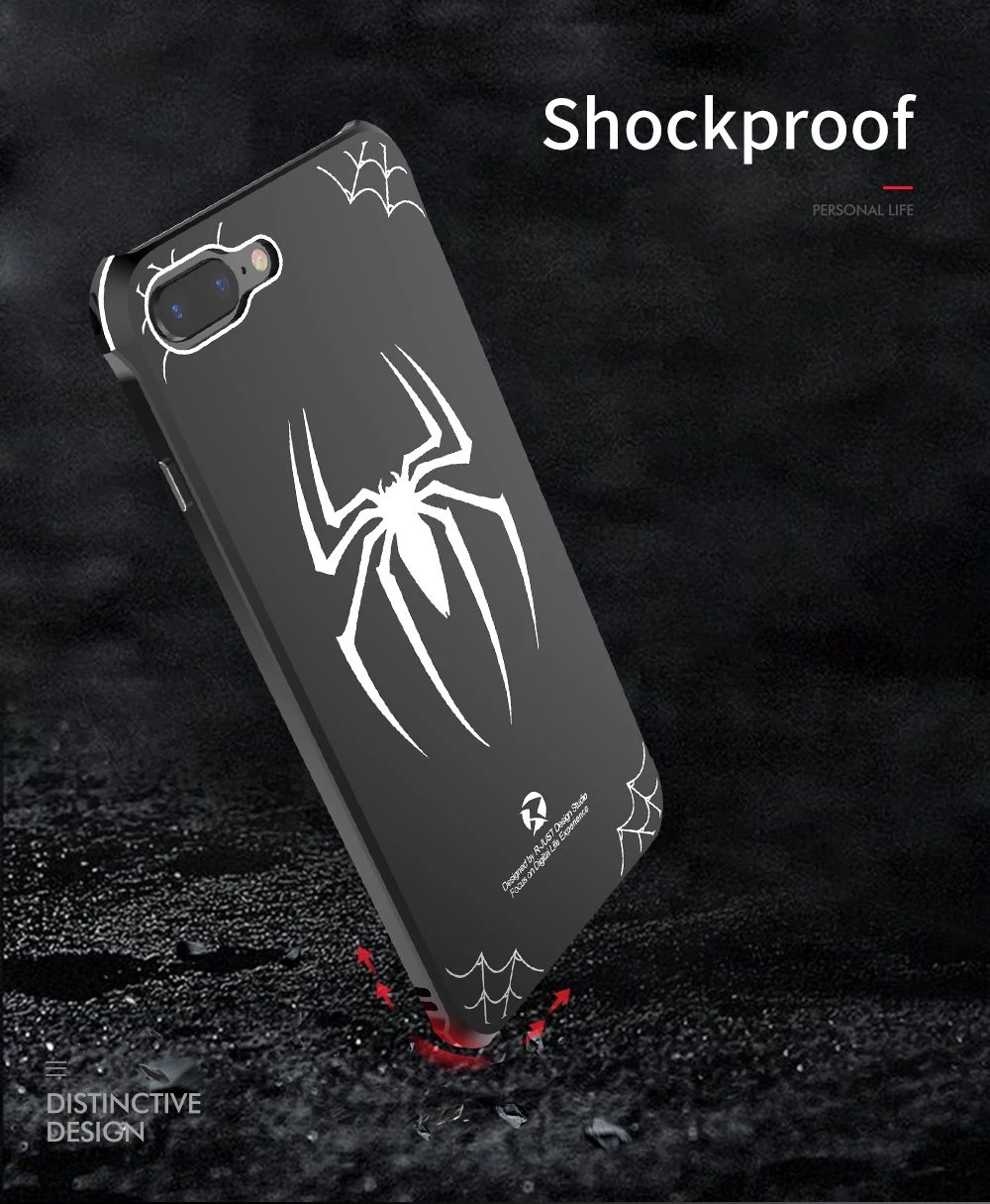 R JUST Sipder CNC Алюминиевый металлический бампер чехол гибрид для телефона жесткий