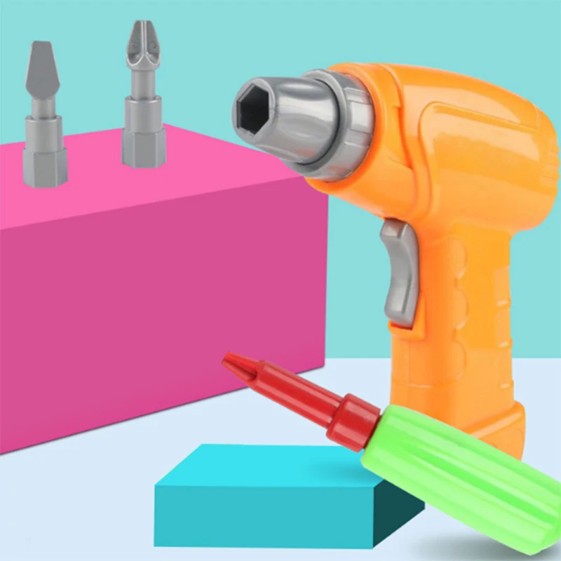 

Newly Electric Screwdriver DIY Educational Toys Drill Game Building Blocks for Children Kids MK