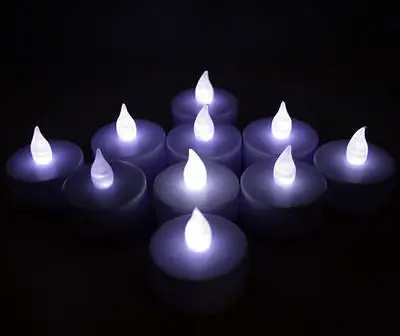Новый Белый 12 шт. мерцающий чайный СВЕТ беспламенные светодиодные свечи для