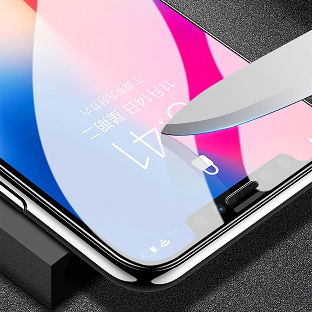 Для iphone X Закаленное Стекло Пылезащитная защита от отпечатков пальцев прозрачное