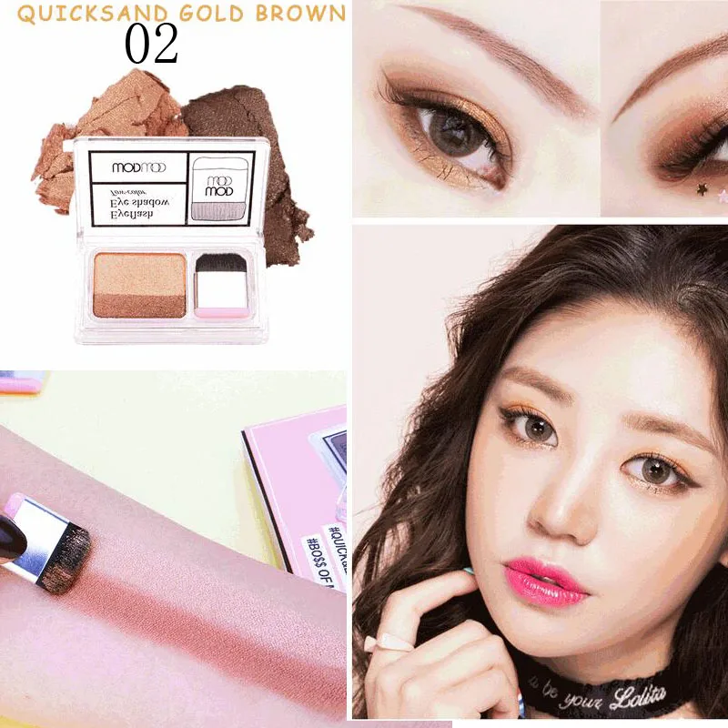 Duo Цвет легкий макияж тени для век палитра из искусственной матовой пигмент закат