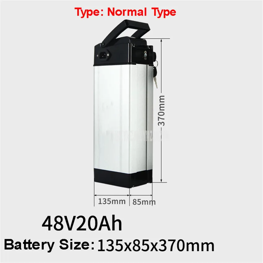 48V20AH Normal Type 48 В литиевая батарея для электровелосипеда, подходит менее 400 Вт, аккумулятор для электровелосипеда, алюминиевый корпус 12AH/15AH/20AH/25AH - Цвет: 48V20AH Normal Type