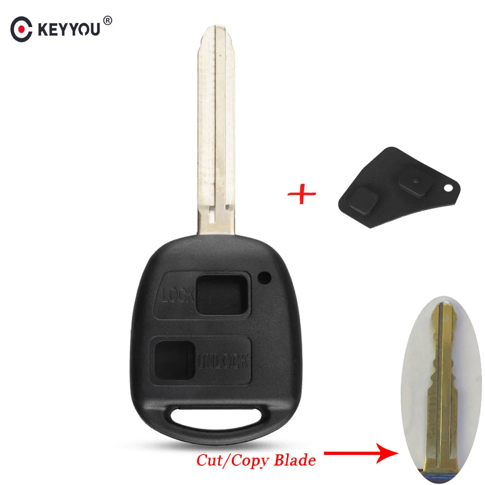 Резиновый чехол KEYYOU для Toyota Yaris Prado Tarago Camry Corolla TOY43 2 3 кнопки автомобильного