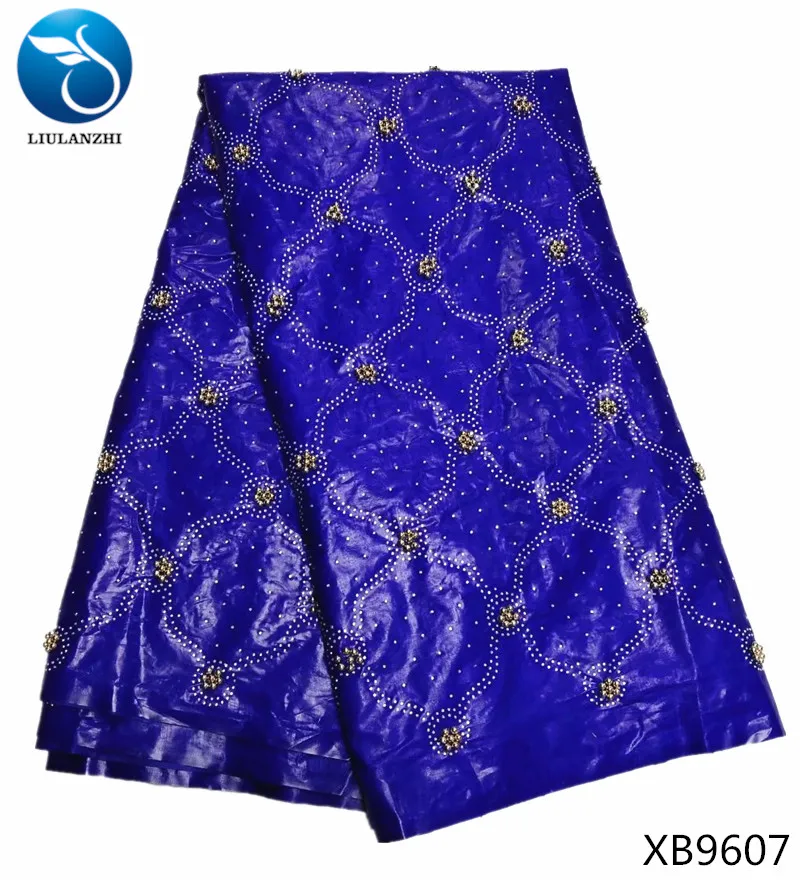 XB9607 LIULANZHI Базен riche парча ткань Австрия японский хлопок высокое качество с бисером 5 ярдов/партия XB96 - Цвет: XB9607