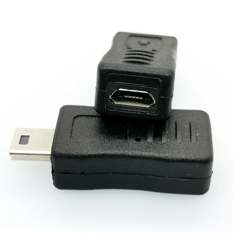 2 шт. портативный и стильный черный адаптер Micro USB Мама в Mini папа удобный