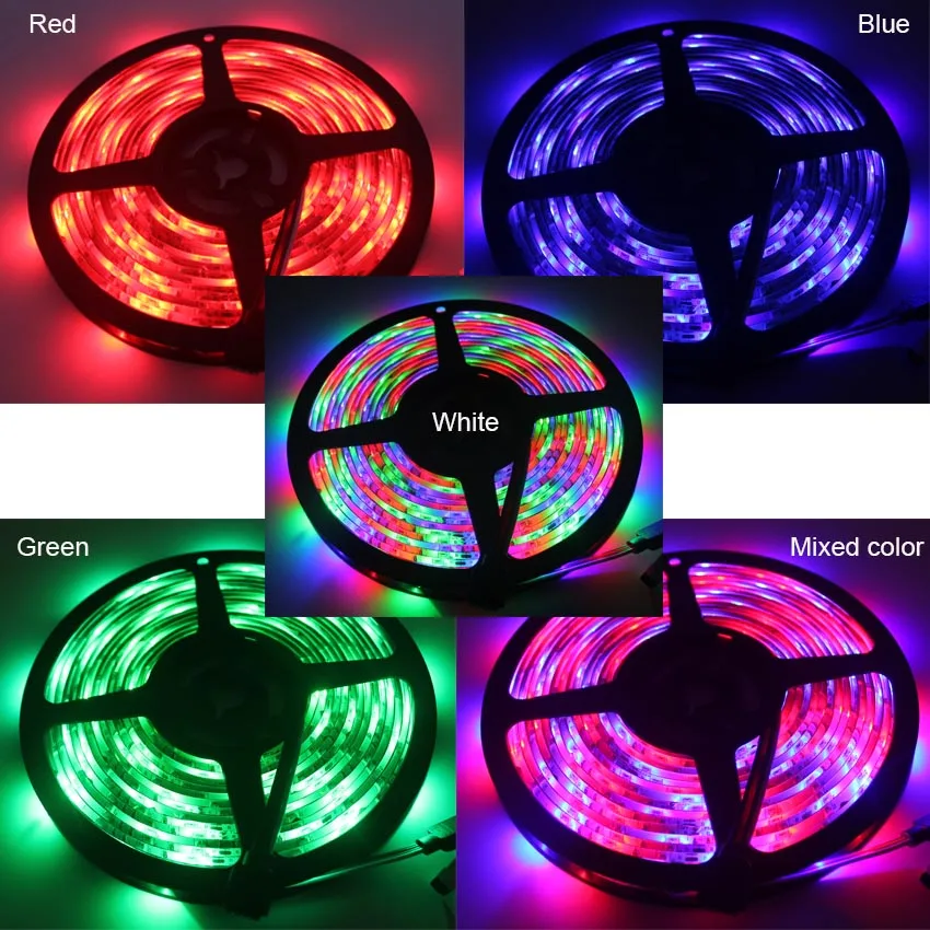 IKVVT СВЕТОДИОДНАЯ лента SMD 2835 3528 RGB 60LED/M Водонепроницаемая гибкая Диодная DC 12V