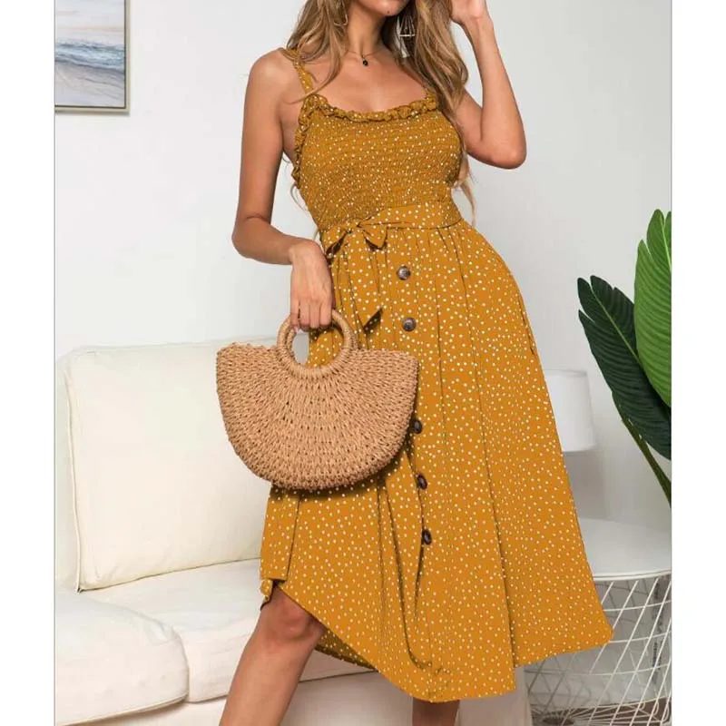 Новинка 2020 летние платья на бретельках женское модное пикантное платье средней
