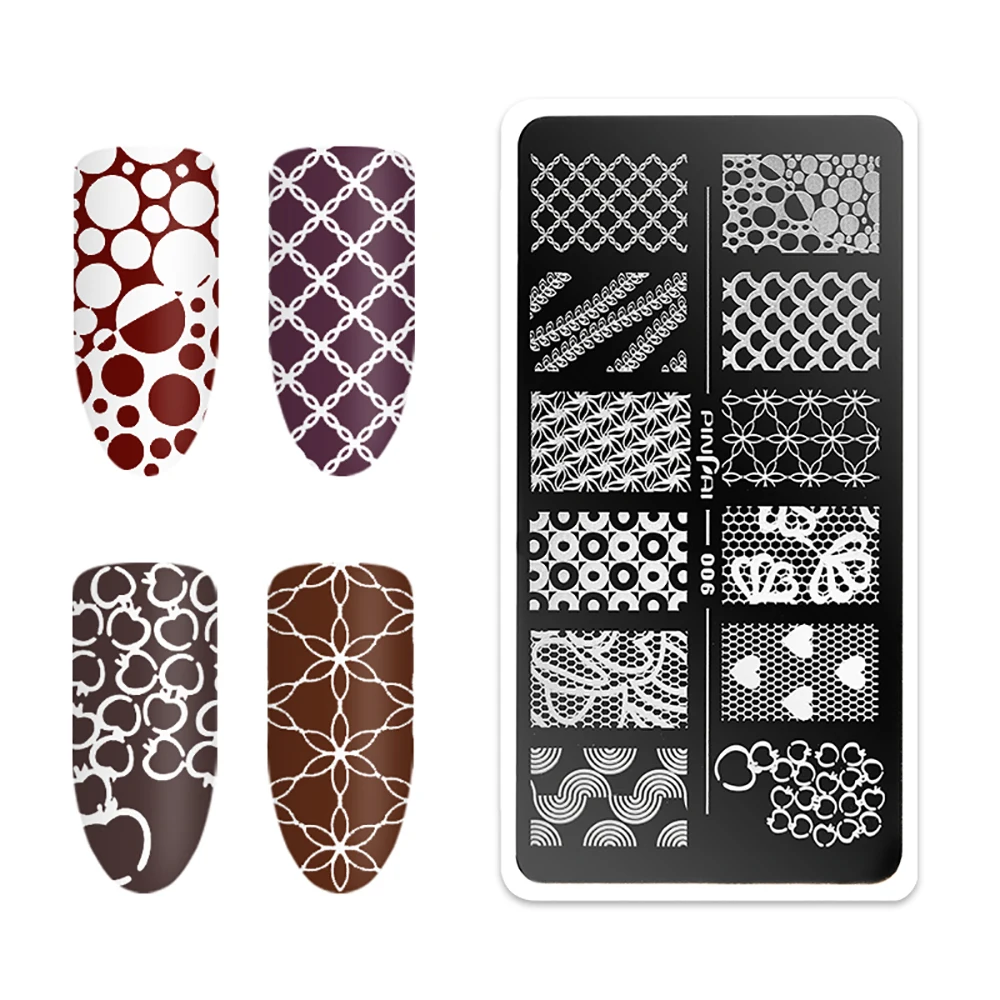 Стемпинг ногтей Покрытие набор сделай сам дизайн лак для маникюра наклейки на
