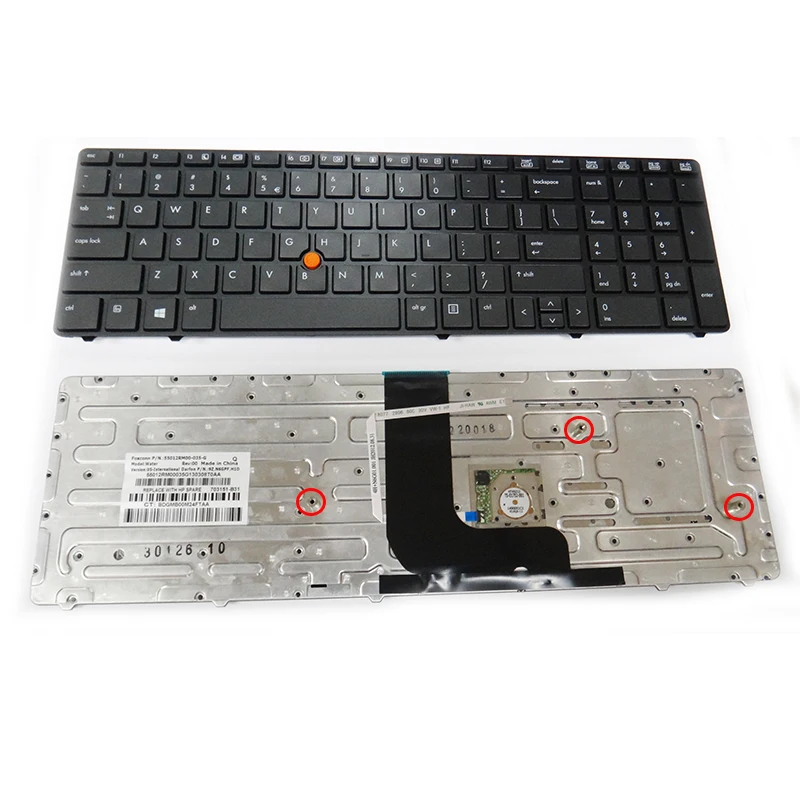 

New for HP EliteBook 8560w 8570w with frame Keyboard No Backlit