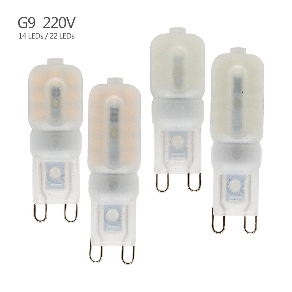 Milky Cover G9 Светодиодная лампа 3 Вт 5 220 В диммируемая SMD 2835 прожектор для хрустальной
